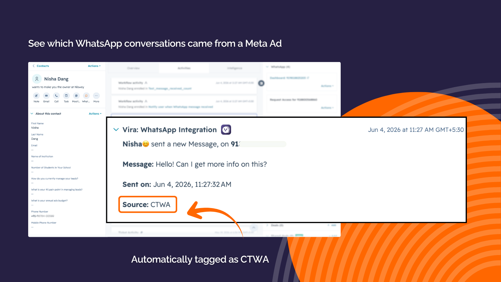 HubSpot에서 ‘클릭 투 왓츠앱(CTWA)’ 광고 대화 추적하기